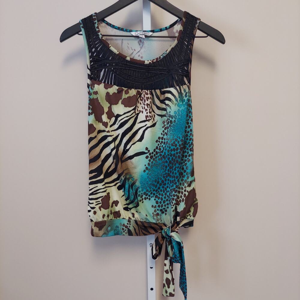 Speechless Y2K Sleeveless Top Mixed Animal Print Going Out Fairy Grunge‎